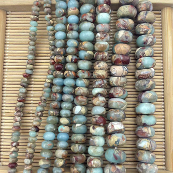 Prírodné kamenné abakusové korálky - voľné korálky, Barokný štýl, Ručne vyrábané, brúsené a leštené