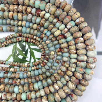 Prírodné kamenné abakusové korálky - voľné korálky, Barokný štýl, Ručne vyrábané, brúsené a leštené