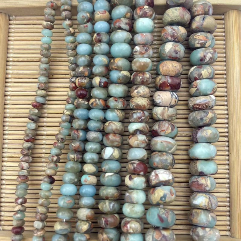 Prírodné kamenné abakusové korálky - voľné korálky, Barokný štýl, Ručne vyrábané, brúsené a leštené
