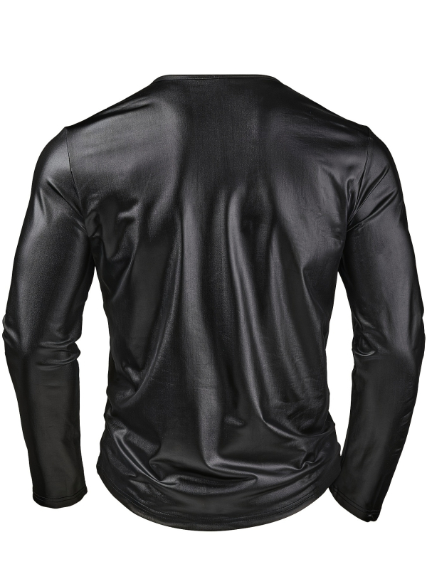 Henley majica s dugim rukavima, okrugli ovratnik, poluzip, prilagodljiv kroj, 87% poliester