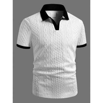 Košulja slim-fit s color-blocking uzorkom, širokim ovratnikom i 3/4 rukavima