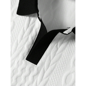 Košulja slim-fit s color-blocking uzorkom, širokim ovratnikom i 3/4 rukavima