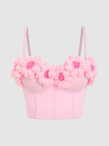 Pletený top so strapami s odnímateľnými ramienkami, ultra krátka dĺžka ≤40 cm, pletený vzor, zmes polyesteru a elastanu, leto 2025