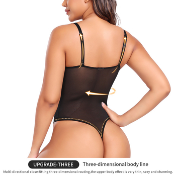 Čipkované priehľadné body-overál, tvarujúci efekt, bez rukávov, trojštvrťové nohavice, polyester