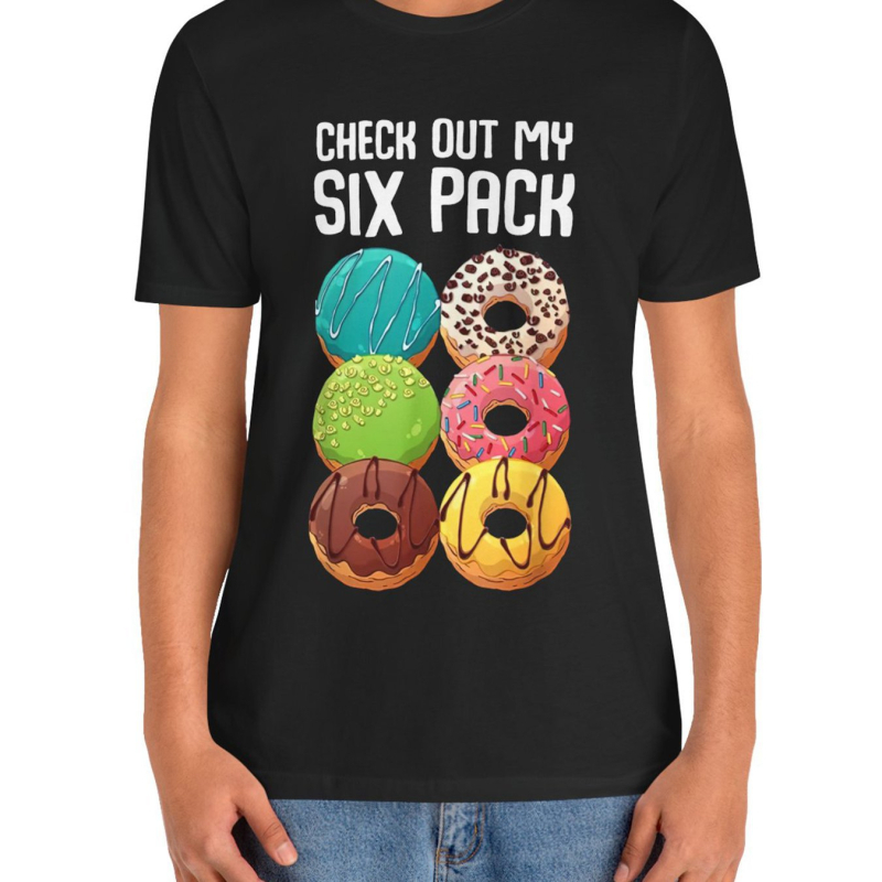 Muška pamučna T‑majica s printom donut, casual, kratkih rukava, okrugli izrez, labav kroj