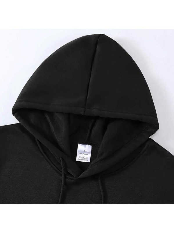 Kapucňasti oversize džemper s geometrijskim printom – Flat Cloth materijal, okrugli ovratnik, srednja duljina, dugi rukavi