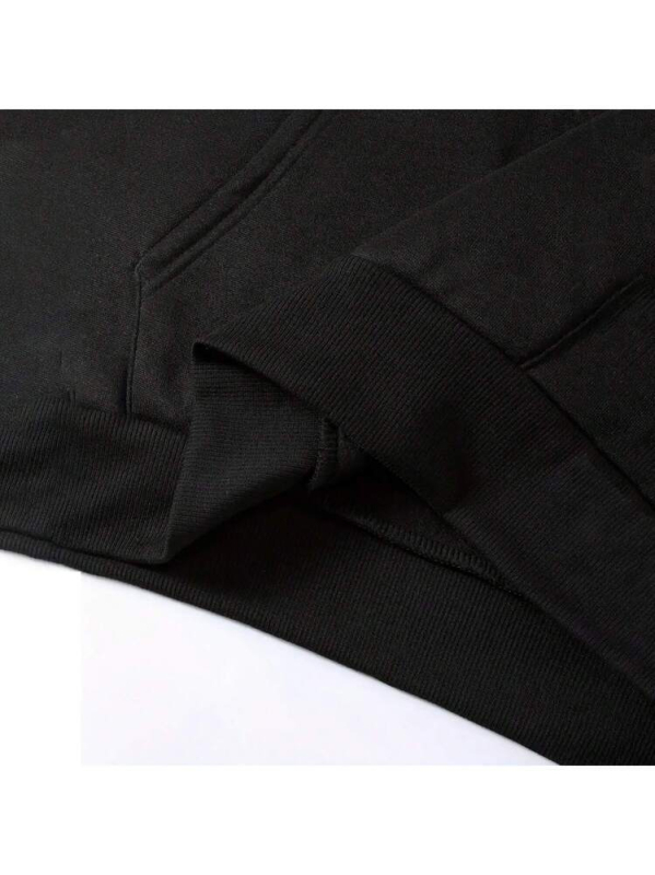 Kapucňasti oversize džemper s geometrijskim printom – Flat Cloth materijal, okrugli ovratnik, srednja duljina, dugi rukavi