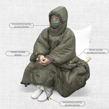 Išorinis žiemos kempingams – hamakas su storesniu šilto užklotą (Prekės ženklas: Other; Be laikiklio; Hamako paviršiaus medžiaga: nailono virvė)