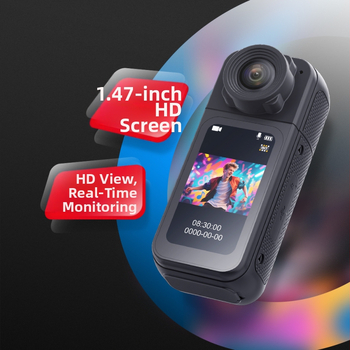 S83 sporta kamera uz pirksta, 1080P HD, pārnēsājama velosipēdu kamera, 1.47 colu LCD, TF atmiņas karte, ABS korpuss, 350mAh akumulators