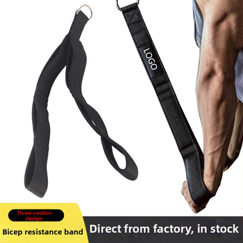 Rukoväť na cvičenie s lanom, trojfázový vysoký ťah pre biceps/triceps, latexové lano, univerzálny fitnes doplnok