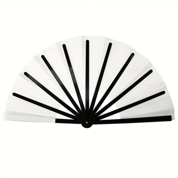 Πτυσσόμενος ανεμιστήρας με μοτίβο μουσικών νότων, Oxford ύφασμα / σατέν / μεταξωτό, ψηφιακή εκτύπωση, πλαστικό πλαίσιο, Αμερικανικό στυλ