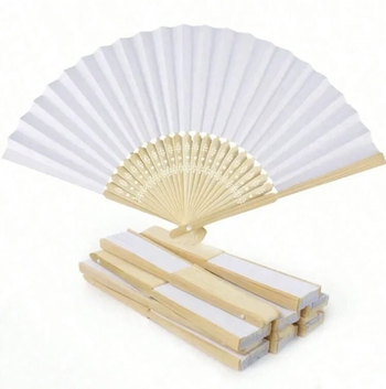 Χειροποίητος ανεμιστήρας από μεταξωτό ύφασμα, πλαίσιο από λωτό ξύλο, τεχνική θερμικής μεταφοράς, δυνατότητα προσαρμογής