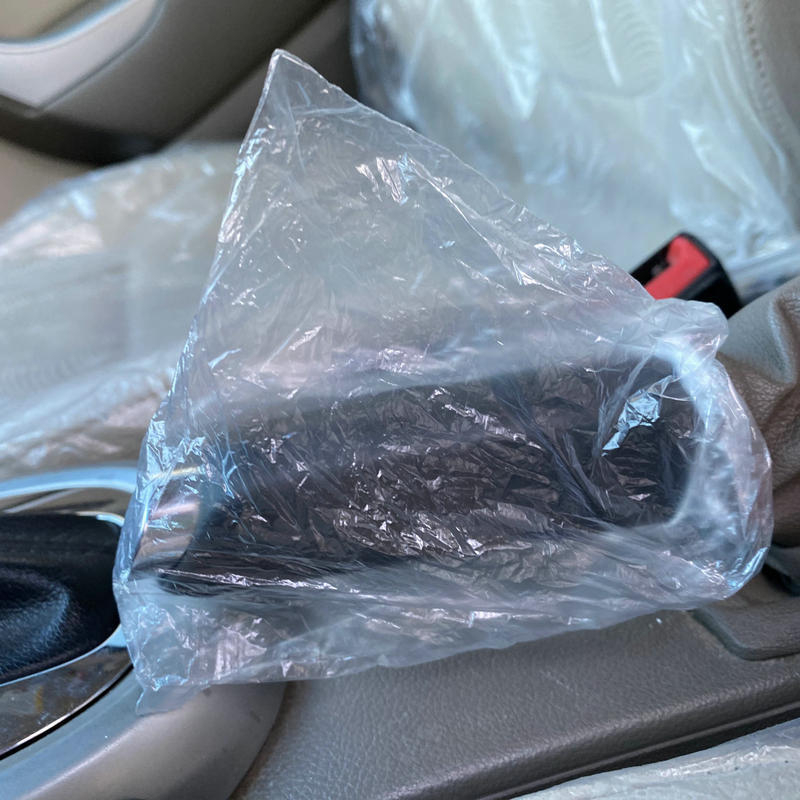 Еднократни калъфи за седалки и калъф за волан за автомобилна поддръжка, пластмасов филм, комплект от 3–4 части