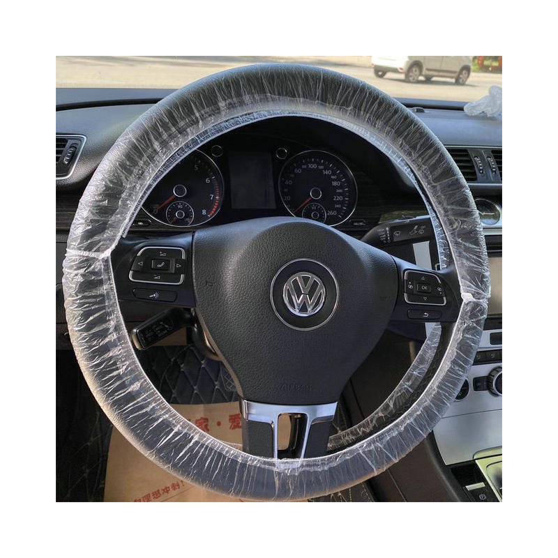 Еднократни калъфи за седалки и калъф за волан за автомобилна поддръжка, пластмасов филм, комплект от 3–4 части