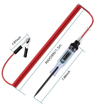 Lampă de testare a circuitelor auto cu afișaj LCD digital, DC 5–120 V, model #101-TOOL