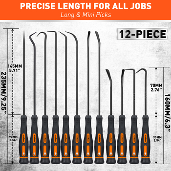Sada háčikov na háčkovanie (12 ks, Model 86521, Materiál: Iné, Pre údržbu telekomunikácií)