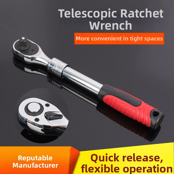 Just Right vysúvací ráčňový kľúč s automatickým rýchlym uvoľnením, obojsmerný, priemyselnej kvality, CR-V oceľ pre údržbu a opravy strojov