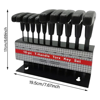 10-dielny set Torx T kľúčov a skrutkovačov – 45# oceľ | Povrchová úprava | NACHEE