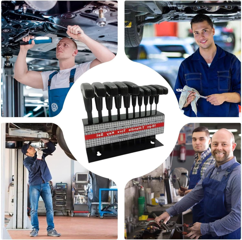 10-dielny set Torx T kľúčov a skrutkovačov – 45# oceľ | Povrchová úprava | NACHEE