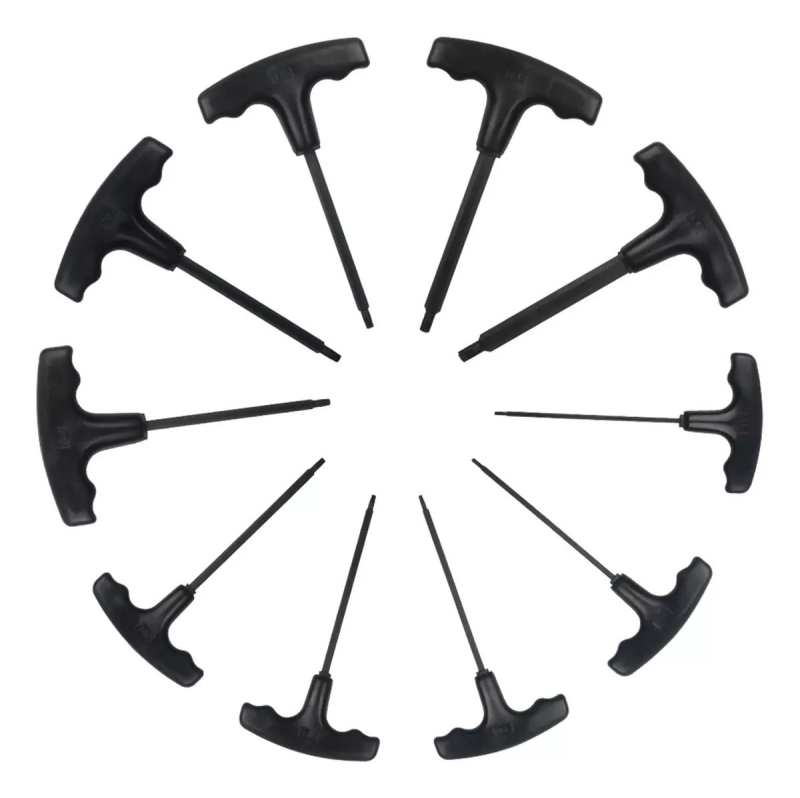 10-dielny set Torx T kľúčov a skrutkovačov – 45# oceľ | Povrchová úprava | NACHEE