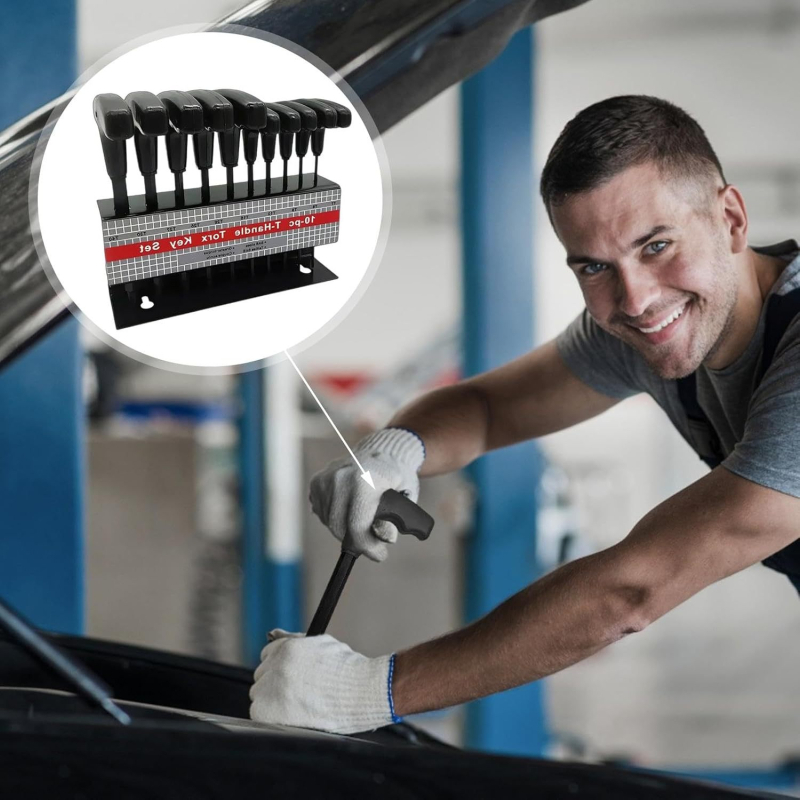 10-dielny set Torx T kľúčov a skrutkovačov – 45# oceľ | Povrchová úprava | NACHEE