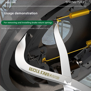 Pružinové kliešte na bubnové brzdy – demontážny nástroj pre nastavenie brzdových častí (Značka: Other; Materiál: Alloy steel; Rozsah použitia: Other)