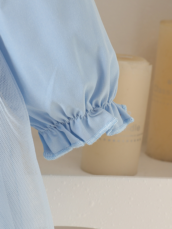 Tüdrukute kleit Euroopa–Ameerika stiilis pikkade varrukatega, liblikasõlme kaunistus, pliseeritud seelik, 100% polüester koos pehme voodriga, vanus 1–3 aastat, kõikide aastaaegade jaoks