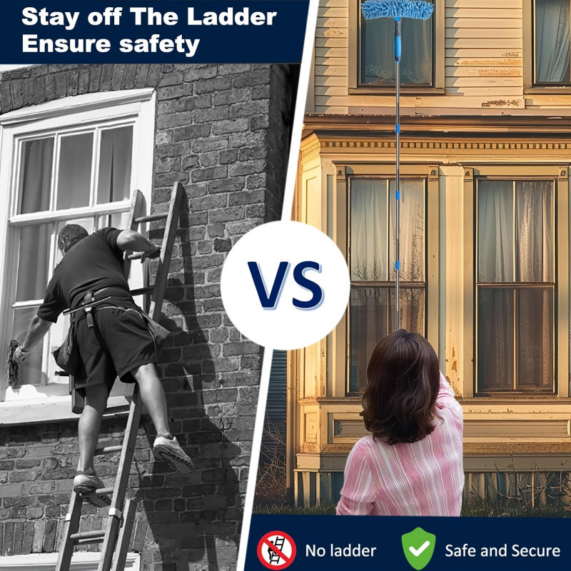 Σετ καθαρισμού παραθύρων 2-σε-1 για υψηλά κτίρια, PE υλικό, μοντέλο jd601100192760896, εξαγωγή διασυνοριακή αποκλειστική