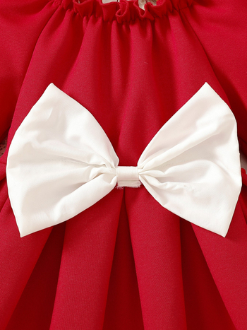 Детска рокля с дълги ръкави, декорация с пеперуда и пола в стил принцеса, полиестер | стил: корейска версия | материя: полиестер | подплата: полиестер | възраст: 0–12 месеца | сезон: пролет и есен