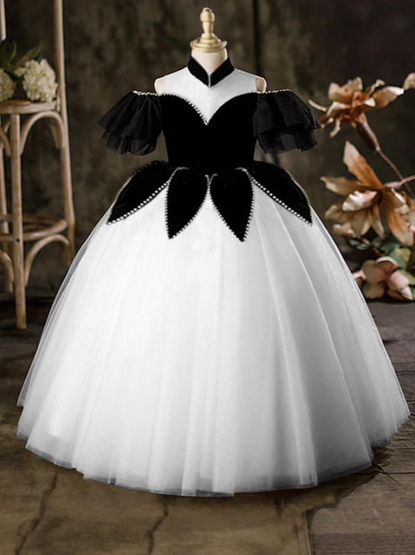 Detské šaty pre vek 3–8 rokov: polyesterový materiál, bavlnená podšívka, enzýmové pranie, všetky ročné obdobia, štýl princeznej európsko-americký