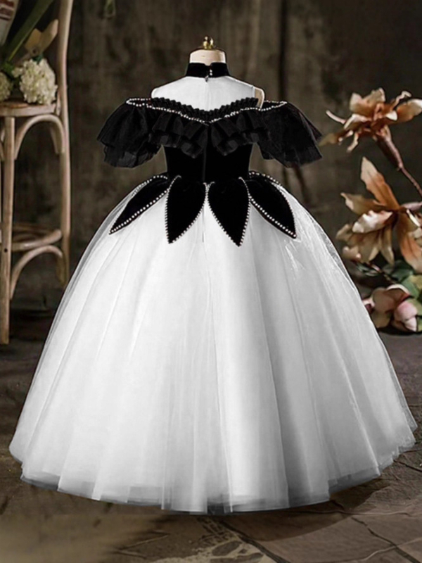 Detské šaty pre vek 3–8 rokov: polyesterový materiál, bavlnená podšívka, enzýmové pranie, všetky ročné obdobia, štýl princeznej európsko-americký