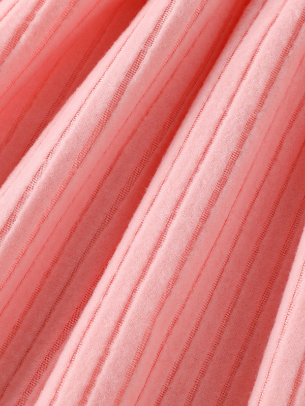 Dievčenský dvojdielny set: chlpaté vonkajšie oblečenie s kvetinovým vzorom a šaty, pletený materiál, polyester 95%, podšívka spandex, šaty typu A-line, vek 3–8 rokov, zima 2025