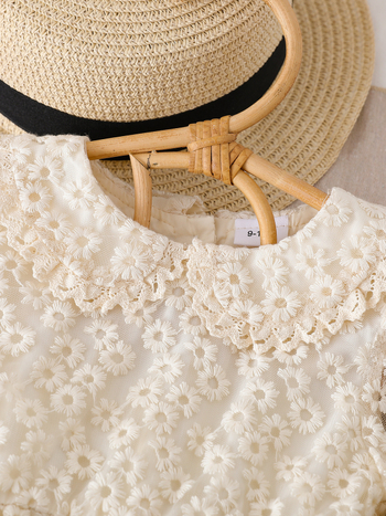 Dievčenské šaty s dlhými rukávmi, okrúhly výstrih, čipka, 100% polyester, podšité