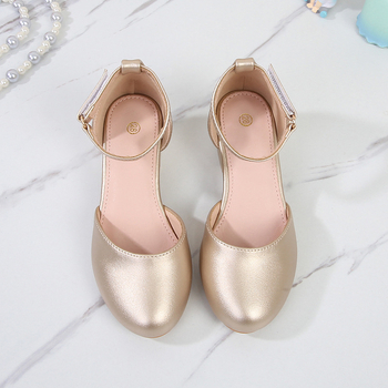 Detské topánky v korejskom štýle pre dievčatá, PU vrchný materiál, zapínanie na suchý zips Velcro, gumová podrážka, pre vek 7–16 rokov