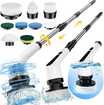 Elektrická čistiaca kefka – multifunkčná ručná čistiaca kefa do kuchyne a kúpeľne, USB napájanie, 3,7V, dvojrýchlostná regulácia teploty, objem až 300 mL