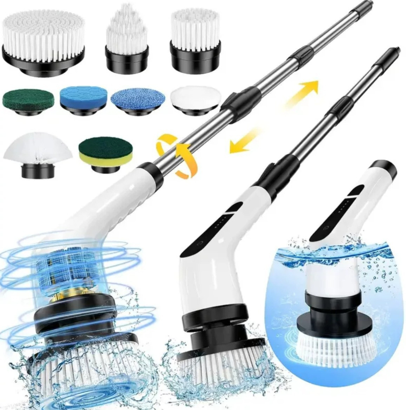 Elektrická čistiaca kefka – multifunkčná ručná čistiaca kefa do kuchyne a kúpeľne, USB napájanie, 3,7V, dvojrýchlostná regulácia teploty, objem až 300 mL