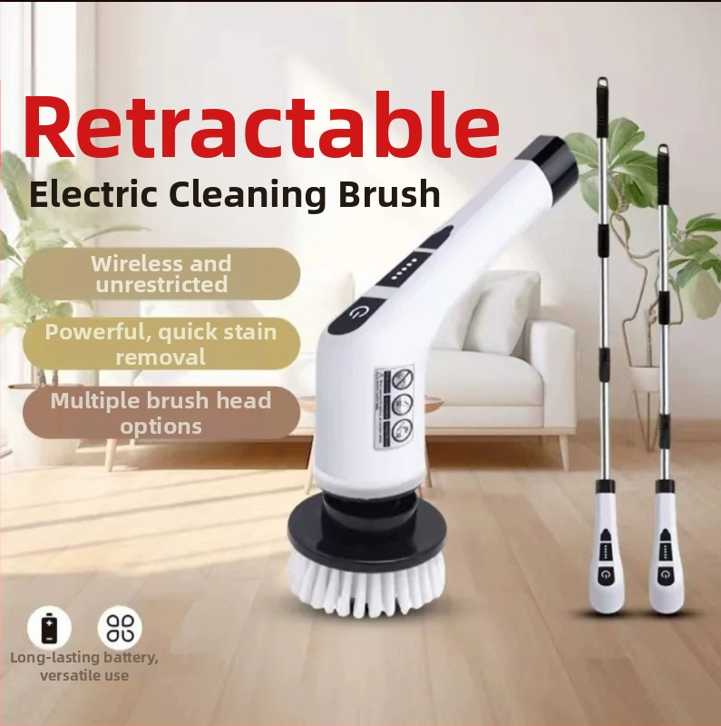 Elektrická čistiaca kefka – multifunkčná ručná čistiaca kefa do kuchyne a kúpeľne, USB napájanie, 3,7V, dvojrýchlostná regulácia teploty, objem až 300 mL