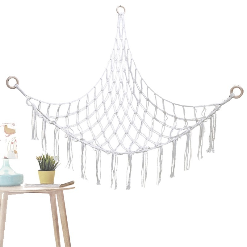 Hamaca de depozitare pentru păpuși, stil Nordic, țesătură din pânză de bumbac (Material: Bumbac; Stil: Nordic; Potrivit pentru: Alte)