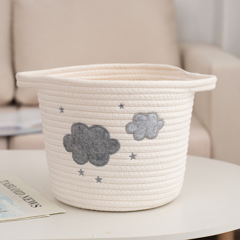 Coș de depozitare din țesătură de bumbac — pentru uz zilnic, destinat livingului, stil desen animat, brand Yuyang
