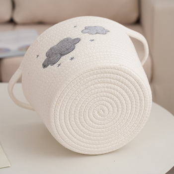 Coș de depozitare din țesătură de bumbac — pentru uz zilnic, destinat livingului, stil desen animat, brand Yuyang