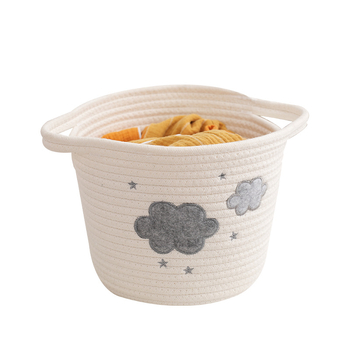 Coș de depozitare din țesătură de bumbac — pentru uz zilnic, destinat livingului, stil desen animat, brand Yuyang