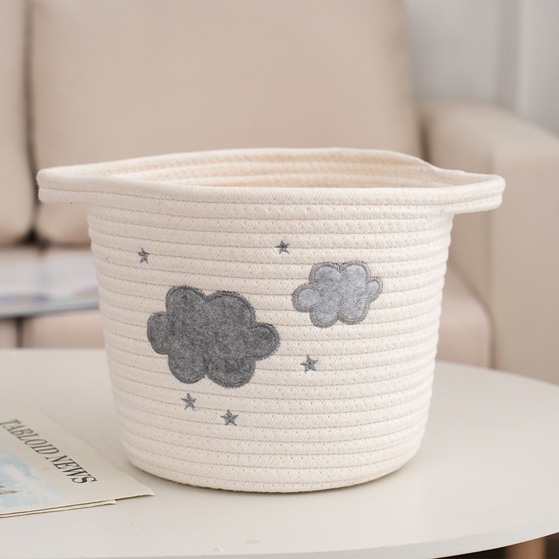 Coș de depozitare din țesătură de bumbac — pentru uz zilnic, destinat livingului, stil desen animat, brand Yuyang