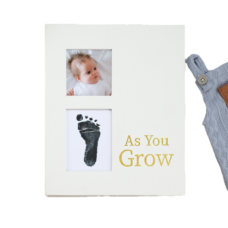 Fotoalbum odtlačkov rúk dieťaťa a domáceho maznáčika – DIY suvenír s textilným obalom, album s voľnými listami, 20/30/40 strán, tlač loga, vlastná úprava