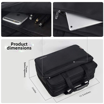 Taška na dokumenty z Oxford látky s uzáverom na zips, podšívka, vnútorné vrecko na telefón a zipsové vrecko a vrecko na notebook, vodeodolná a priedušná