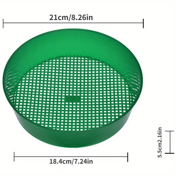 Záhradné nástroje: plastové sito na pôdu s veľkou kapacitou a nádoby na sadenie pre zeleninovú záhradu, park a balkón
