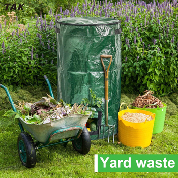 Torba za kompost u vrtu, višekratna upotreba, s poklopcem, PE materijal, kod 3xdbx5rh