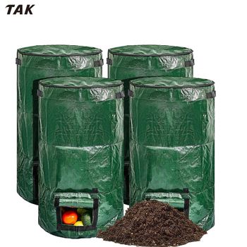 Torba za kompost u vrtu, višekratna upotreba, s poklopcem, PE materijal, kod 3xdbx5rh