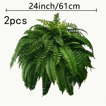 Umjetne girlande Boston fern – svila cvijeće; injekcijsko oblikovanje; sorta: Boston fern; kućna dekoracija
