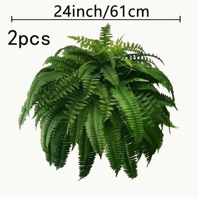 Umjetne girlande Boston fern – svila cvijeće; injekcijsko oblikovanje; sorta: Boston fern; kućna dekoracija