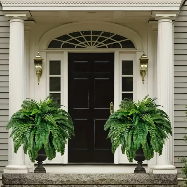 Umjetne girlande Boston fern – svila cvijeće; injekcijsko oblikovanje; sorta: Boston fern; kućna dekoracija